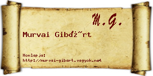 Murvai Gibárt névjegykártya